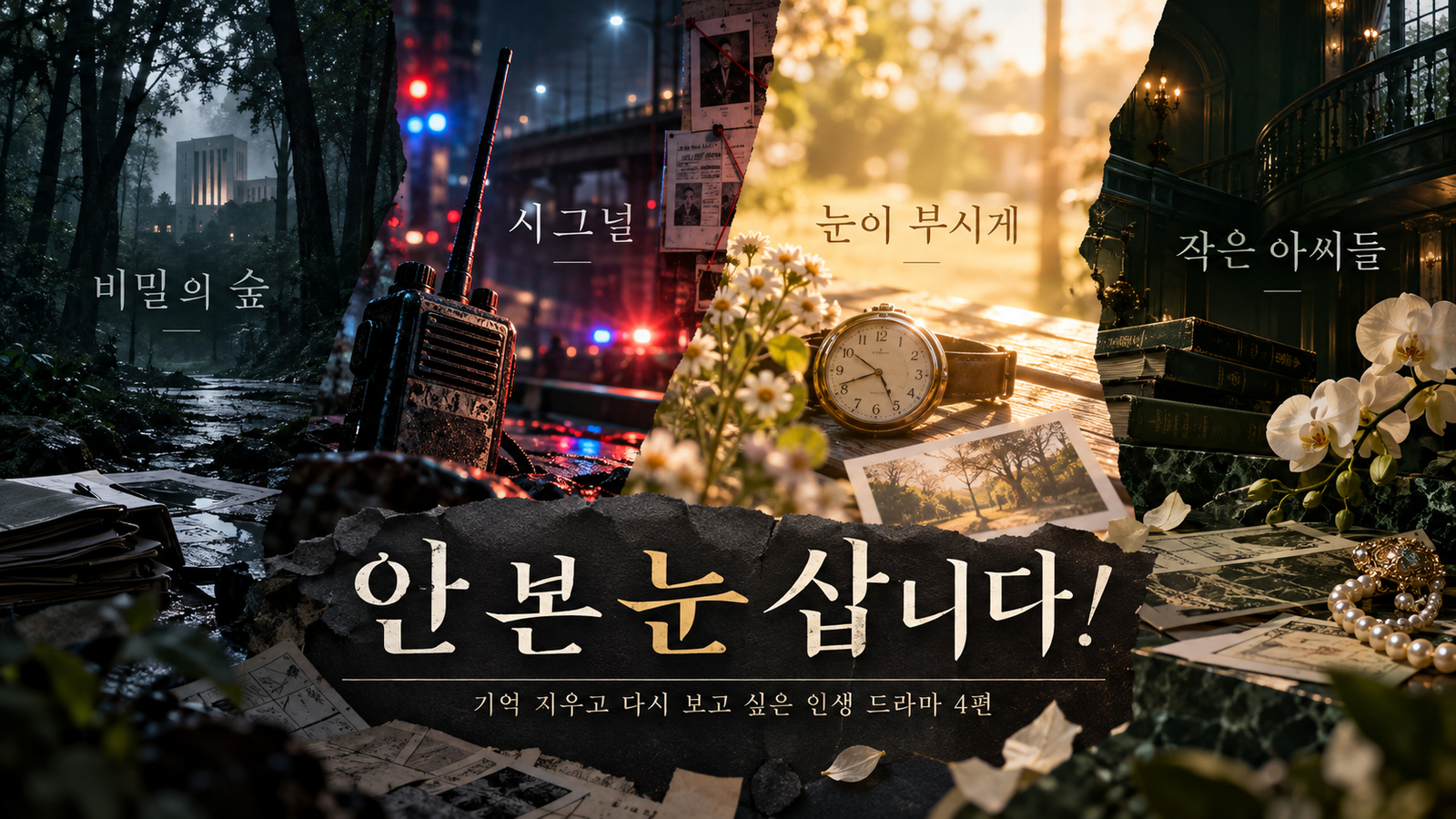 👀안 본 눈 삽니다. 기억 지우고 다시 보고 싶은 인생 드라마 4편